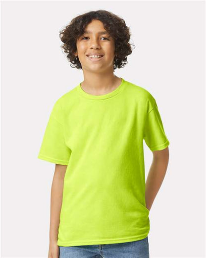 Custom Embroidered  Gildan Ultra Cotton® Youth T-Shirt 2000B Safety Green
