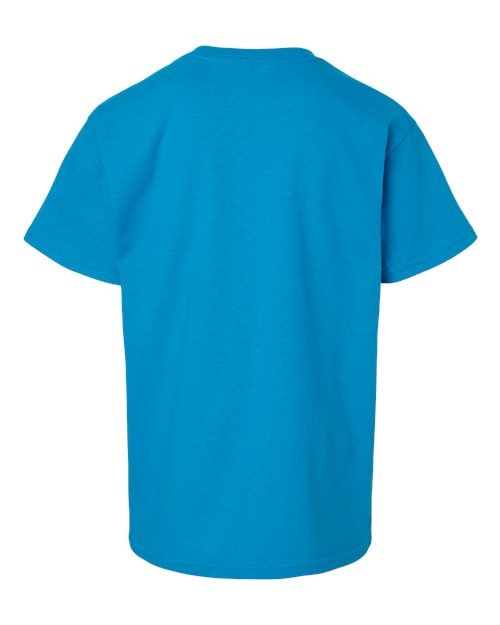 Gildan Ultra Cotton® Youth T-Shirt 2000B Safety Pink Custom Embroidered Business Logo