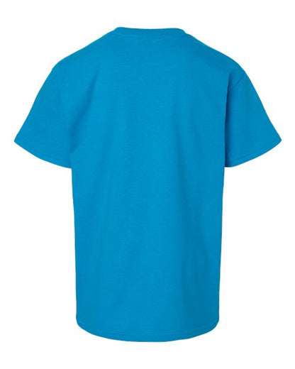 Gildan Ultra Cotton® Youth T-Shirt 2000B Safety Pink Custom Embroidered Business Logo