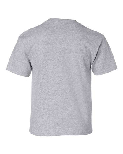 Gildan Ultra Cotton® Youth T-Shirt 2000B Sport Grey Custom Embroidered Business Logo
