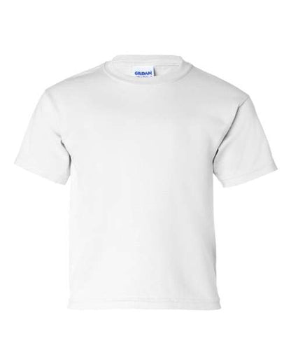 Gildan Ultra Cotton® Youth T-Shirt 2000B White Custom Embroidered Business Logo