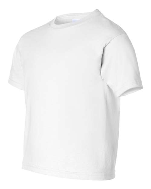 Gildan Ultra Cotton® Youth T-Shirt 2000B White Custom Embroidered Business Logo