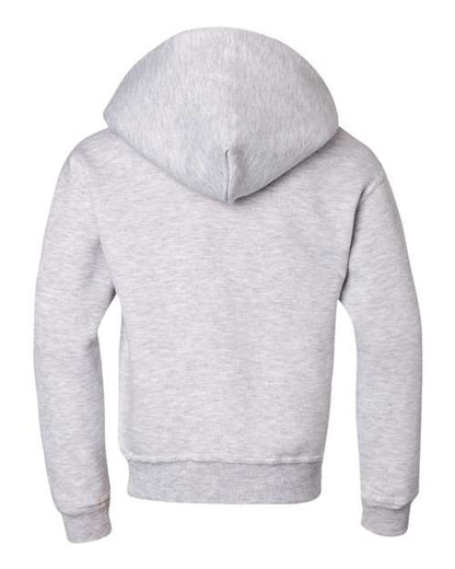 JERZEES NuBlend® Hooded Sweatshirt 996MR White Custom Embroidered Business Logo