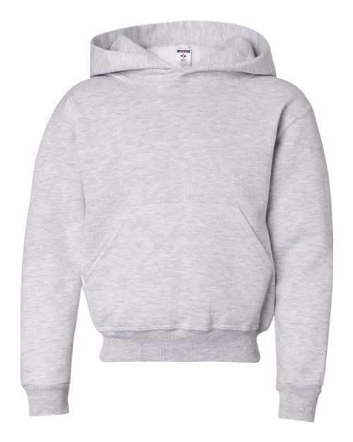 JERZEES NuBlend® Hooded Sweatshirt 996MR White Custom Embroidered Business Logo
