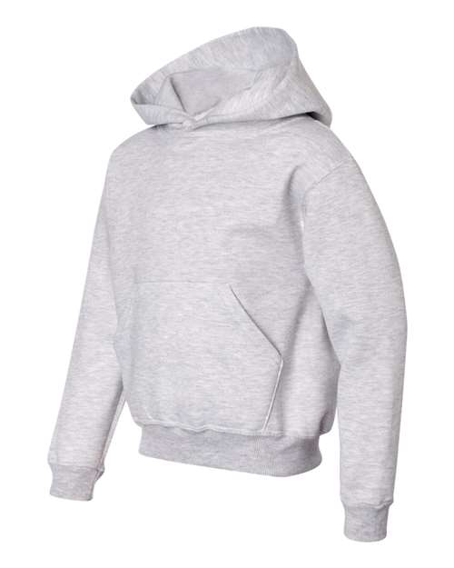 JERZEES NuBlend® Hooded Sweatshirt 996MR White Custom Embroidered Business Logo
