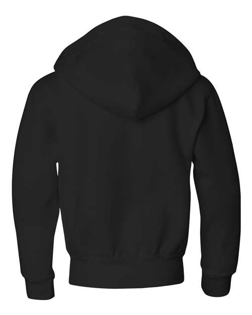 JERZEES NuBlend® Youth Full-Zip Hooded Sweatshirt 993BR Custom Embroidered Business Logo