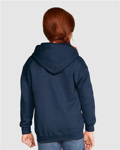 Gildan Heavy Blend™ Youth Full-Zip Hooded Sweatshirt 18600B Custom Embroidered Business Logo