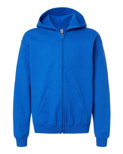 Gildan Heavy Blend™ Youth Full-Zip Hooded Sweatshirt 18600B Custom Embroidered Business Logo