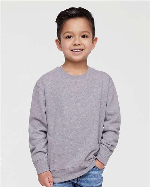 Custom Embroidered  Rabbit Skins Toddler Fleece Crewneck Sweatshirt 3317  