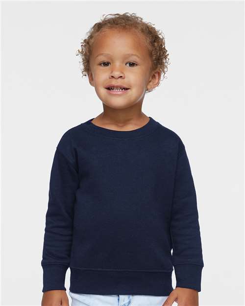 Custom Embroidered  Rabbit Skins Toddler Fleece Crewneck Sweatshirt 3317  