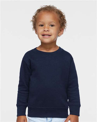 Custom Embroidered  Rabbit Skins Toddler Fleece Crewneck Sweatshirt 3317  