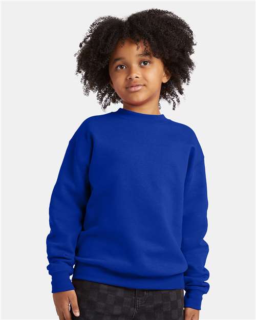 Custom Embroidered  Hanes Ecosmart® Youth Crewneck Sweatshirt P360  