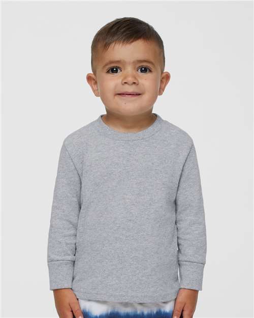 Custom Embroidered  Rabbit Skins Toddler Cotton Jersey Long Sleeve Tee 3311  