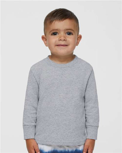Custom Embroidered  Rabbit Skins Toddler Cotton Jersey Long Sleeve Tee 3311  