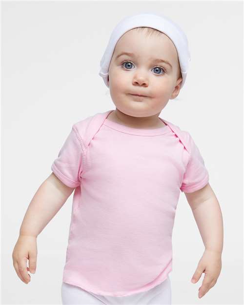 Custom Embroidered  Rabbit Skins Infant Baby Rib Tee 3400  