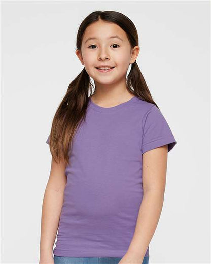 LAT Girls' Fine Jersey Tee 2616 Lavender