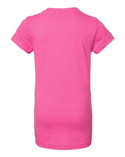 LAT Girls' Fine Jersey Tee 2616 Raspberry