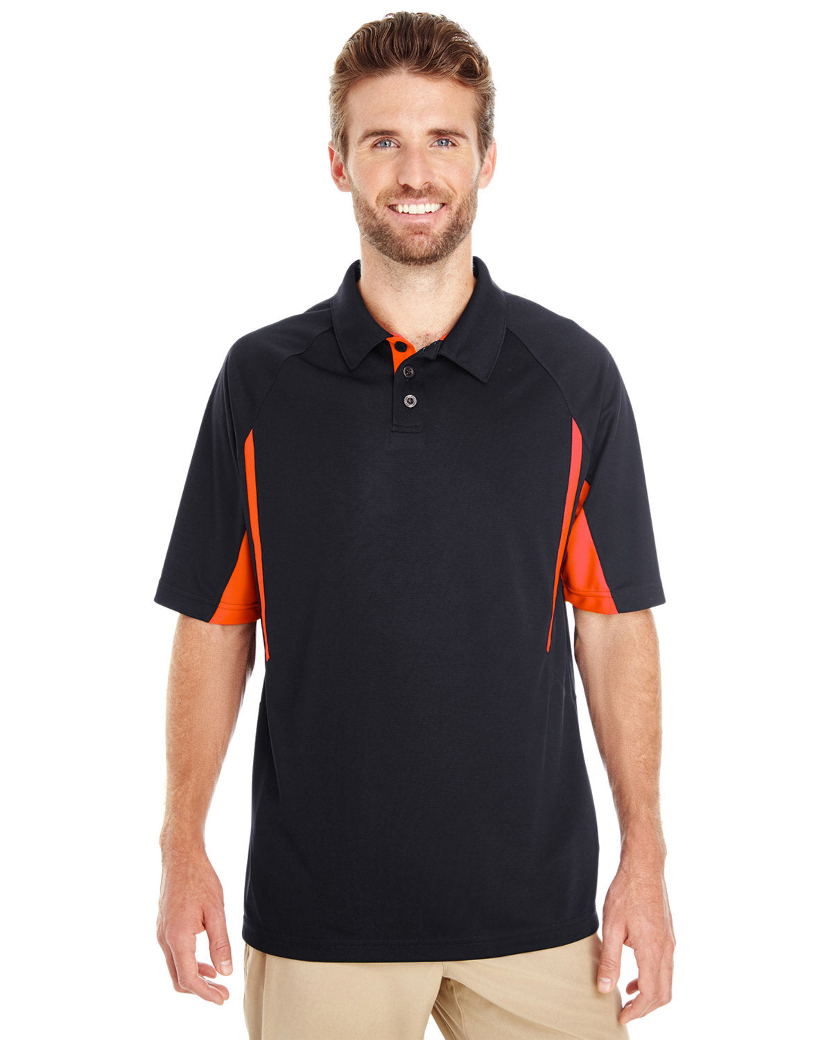 Holloway Men's Avenger Polo 222530 BLACK/ ORANGE