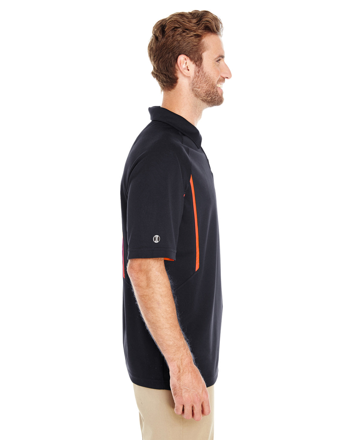 Holloway Men's Avenger Polo 222530 BLACK/ ORANGE