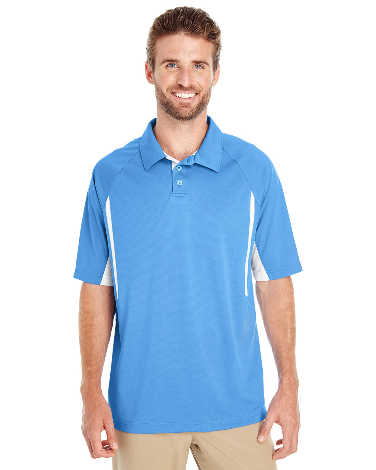 Holloway Men's Avenger Polo 222530 UNVRST BLUE/ WHT