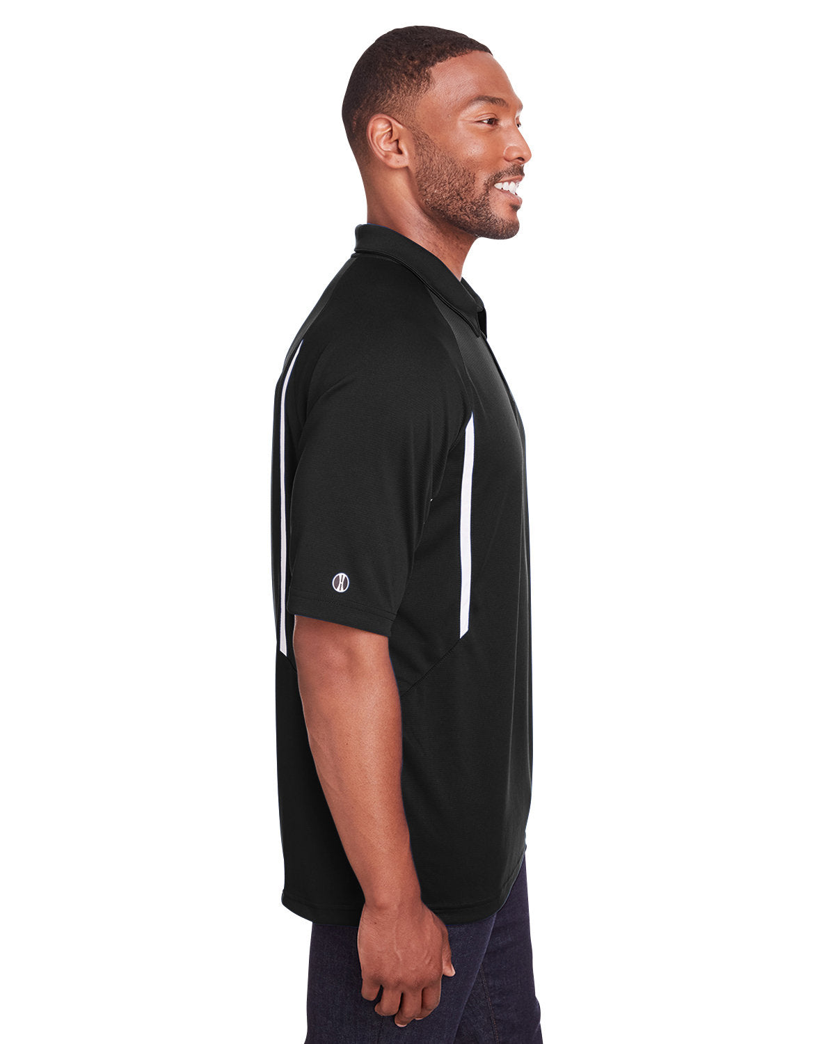 Holloway Men's Avenger Polo 222530 BLACK/ WHITE