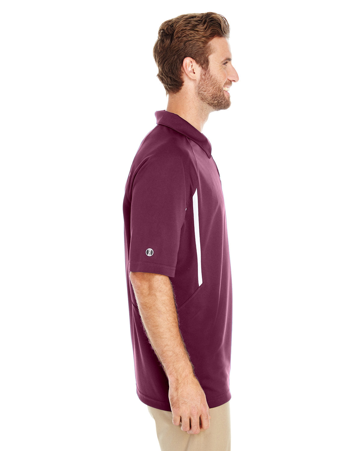 Holloway Men's Avenger Polo 222530 MAROON/ WHITE