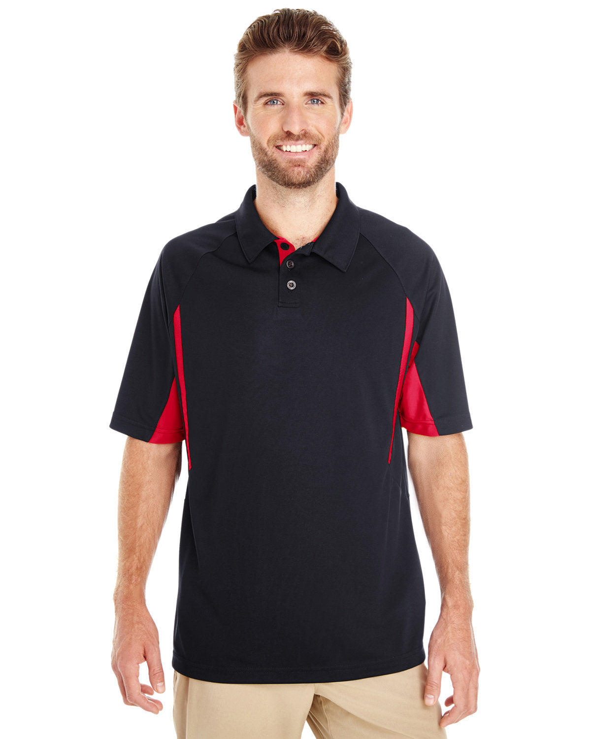 Holloway Men's Avenger Polo 222530 BLACK/ SCARLET