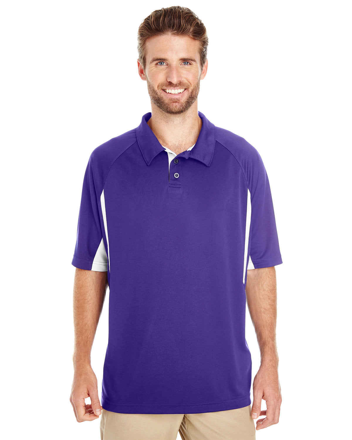 Holloway Men's Avenger Polo 222530 PURPLE/ WHITE