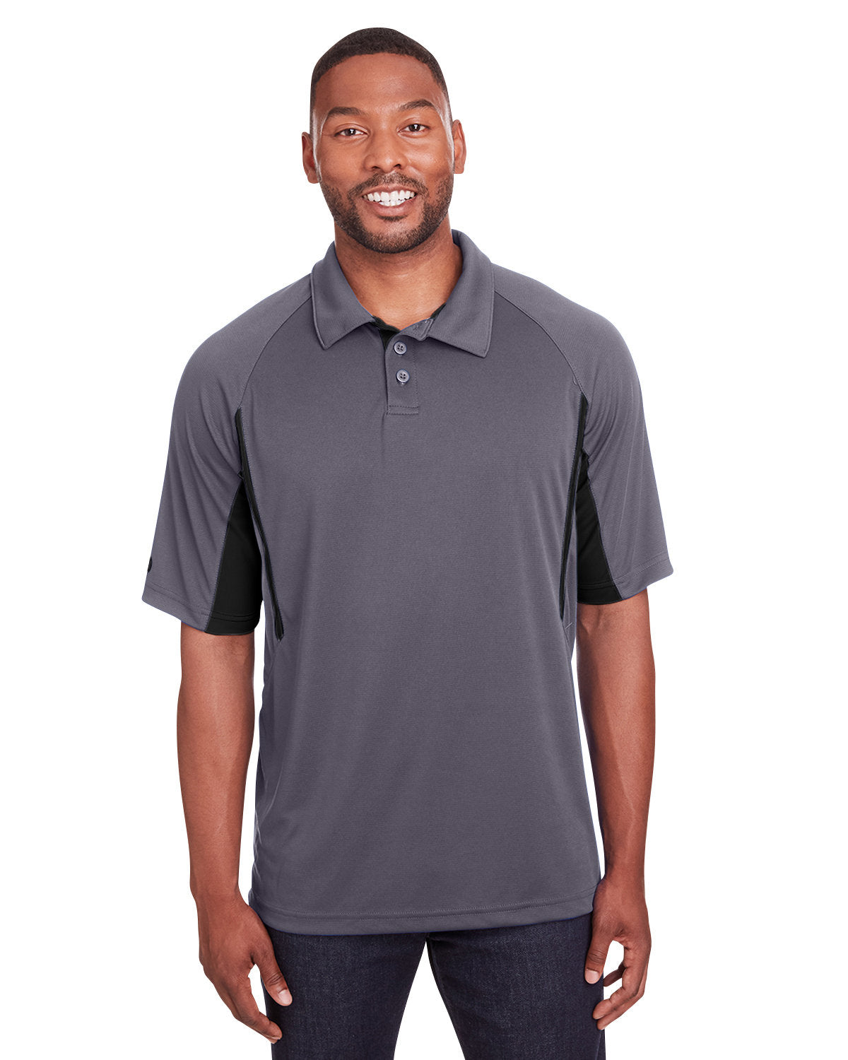 Holloway Men's Avenger Polo 222530 GRAPHITE/ BLACK