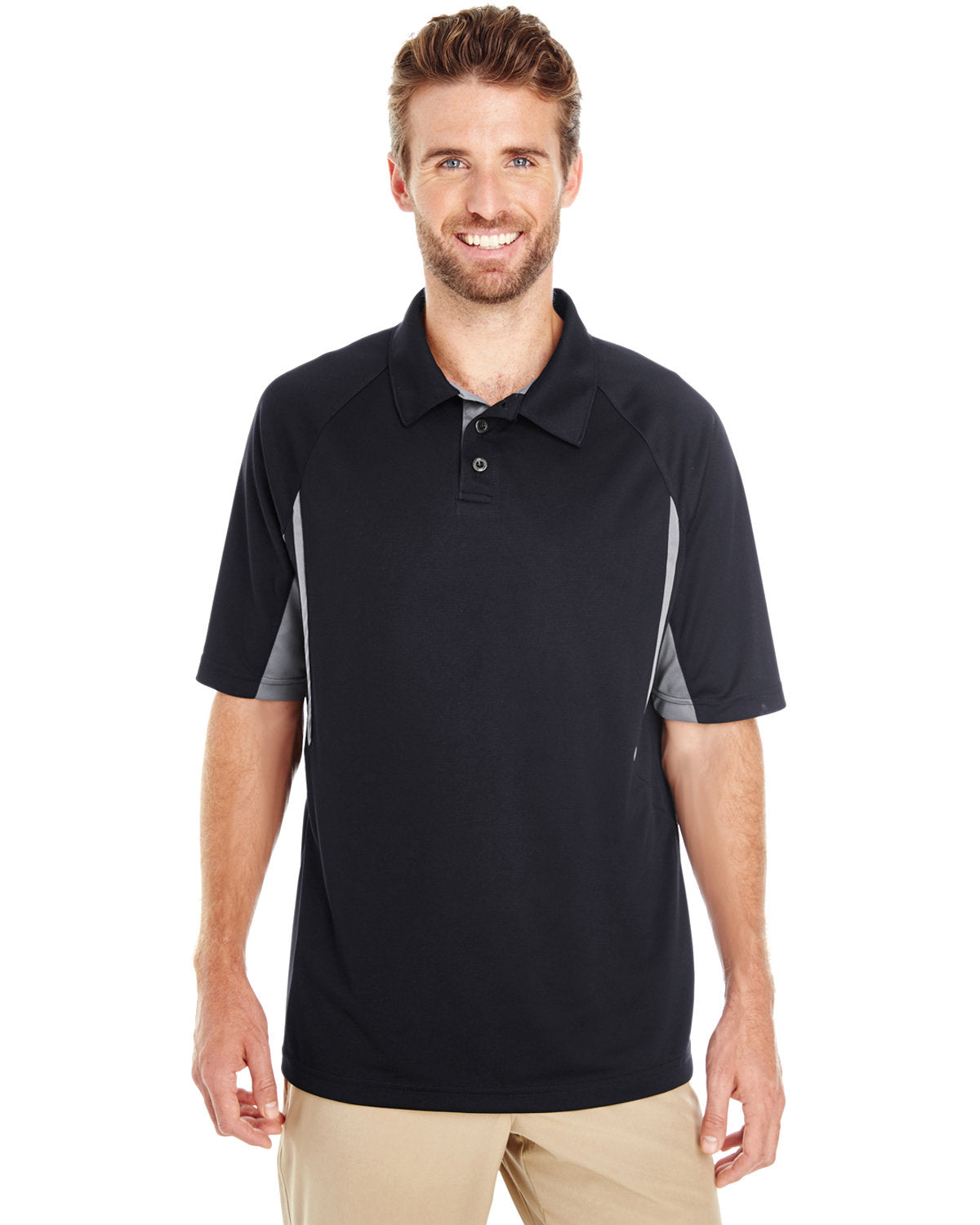 Holloway Men's Avenger Polo 222530 BLACK/ GRAPHITE