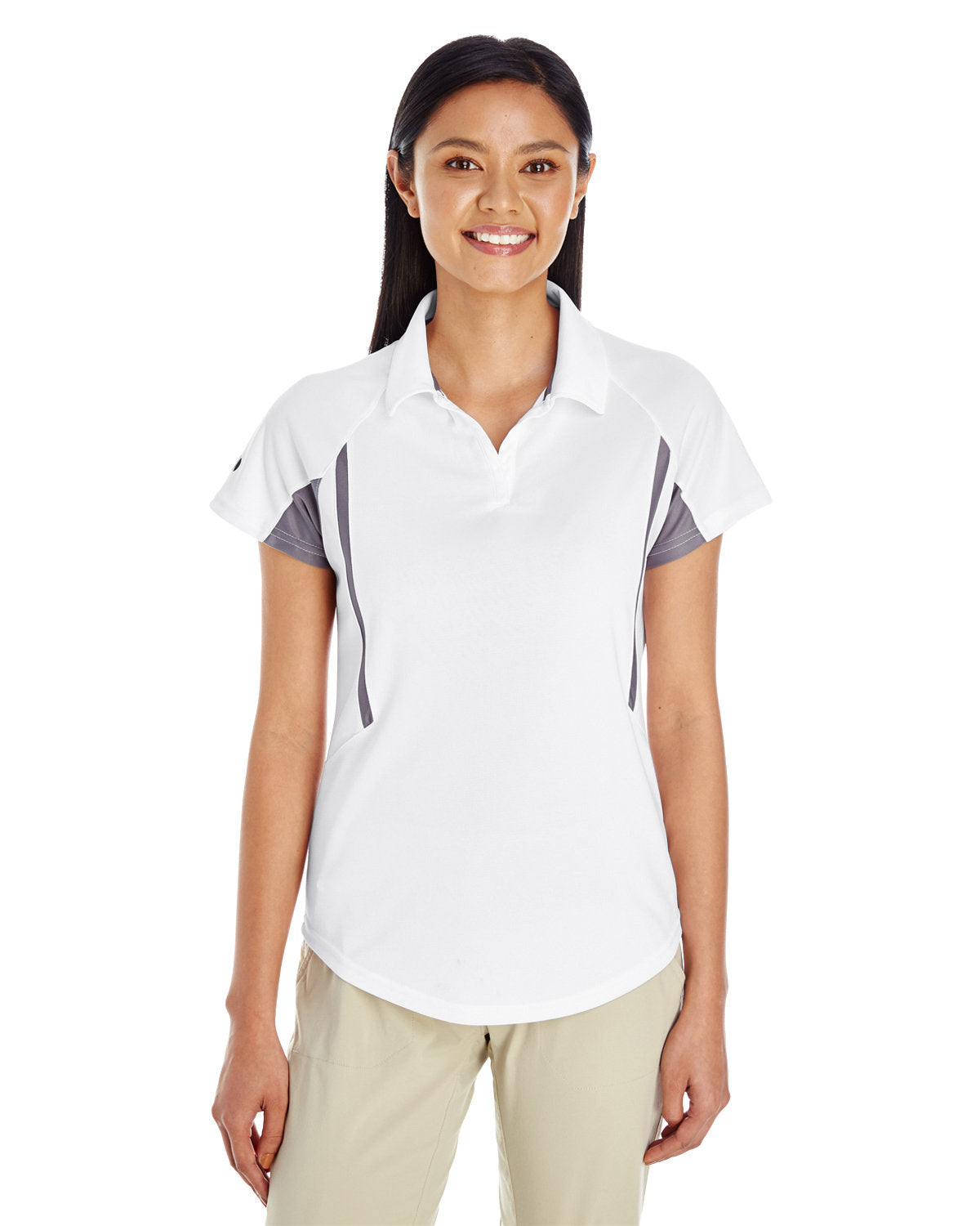 Holloway Ladies' Avenger Polo 222730 WHITE/ GRAPHITE