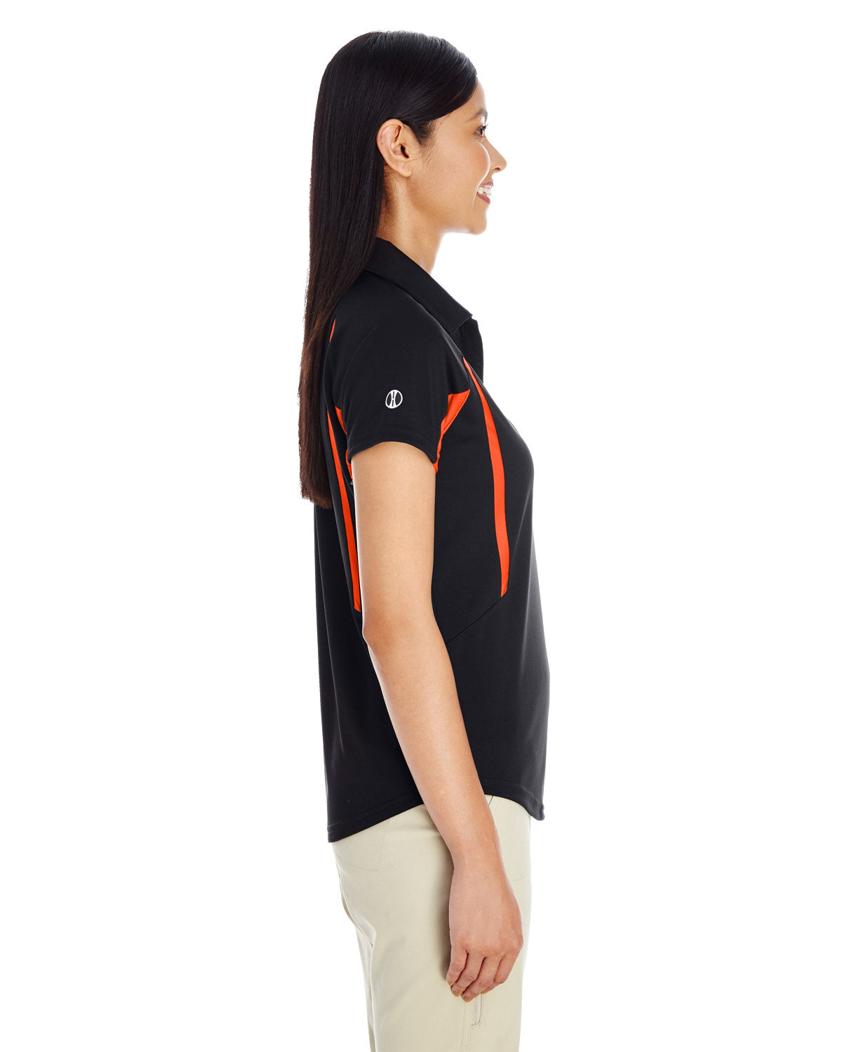 Holloway Ladies' Avenger Polo 222730 BLACK/ ORANGE