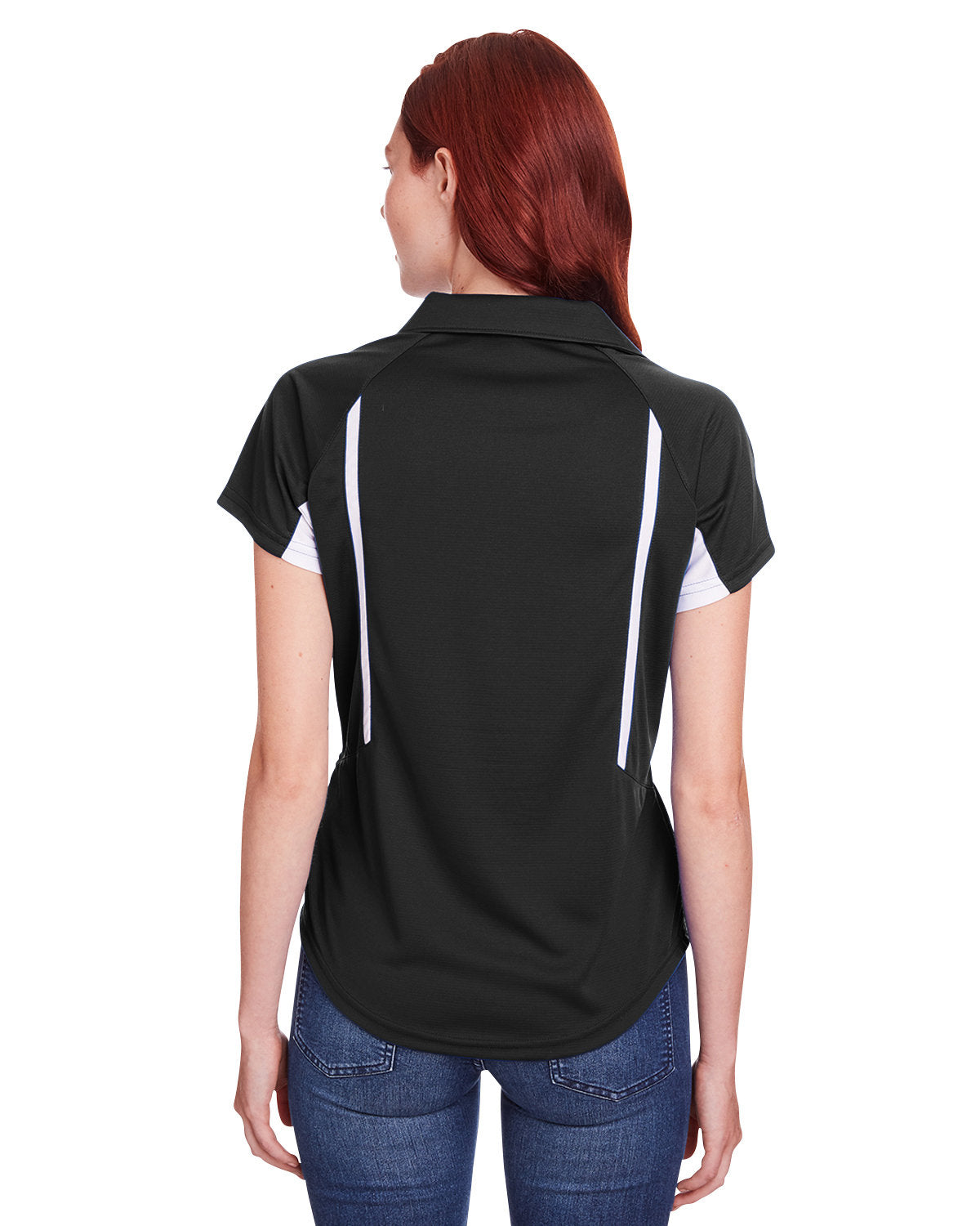 Holloway Ladies' Avenger Polo 222730 BLACK/ WHITE