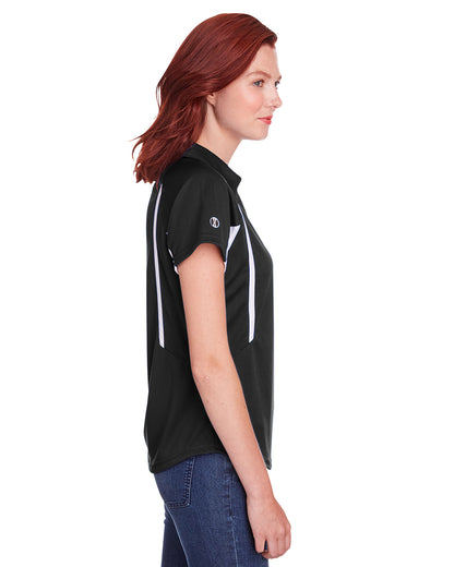 Holloway Ladies' Avenger Polo 222730 BLACK/ WHITE