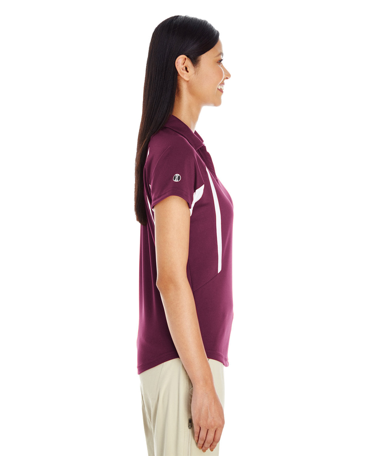 Holloway Ladies' Avenger Polo 222730 MAROON/ WHITE