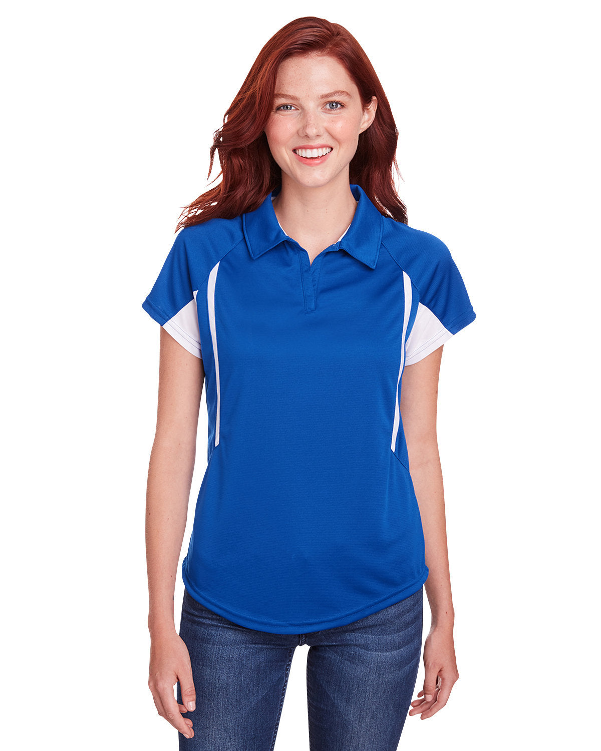 Holloway Ladies' Avenger Polo 222730 ROYAL/ WHITE