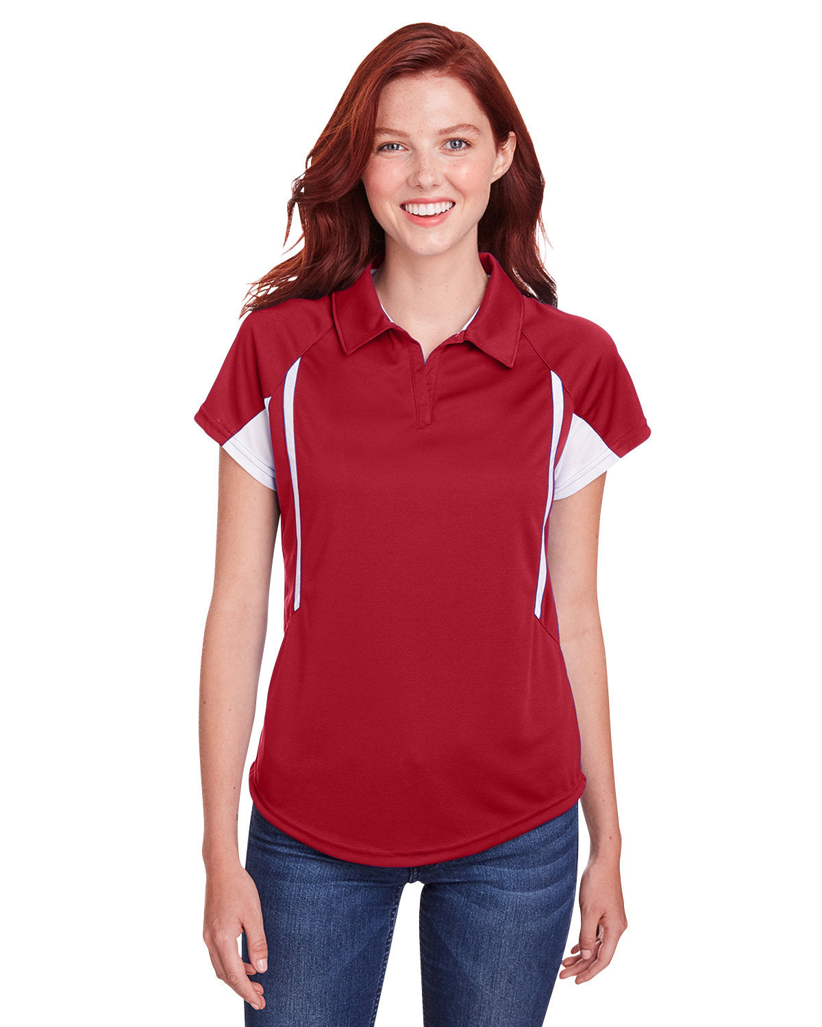 Holloway Ladies' Avenger Polo 222730 SCARLET/ WHITE