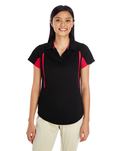 Holloway Ladies' Avenger Polo 222730 BLACK/ SCARLET