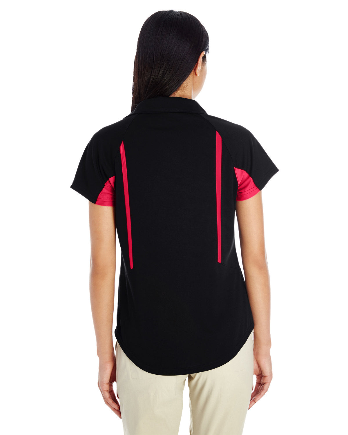 Holloway Ladies' Avenger Polo 222730 BLACK/ SCARLET