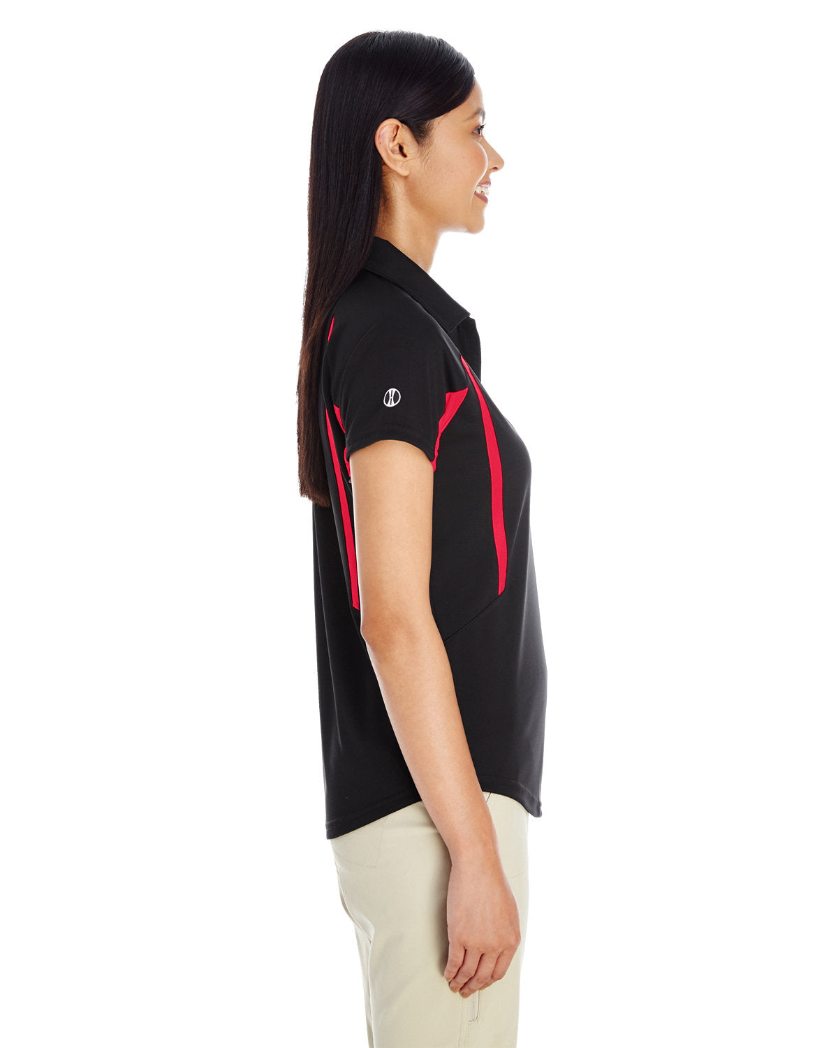 Holloway Ladies' Avenger Polo 222730 BLACK/ SCARLET