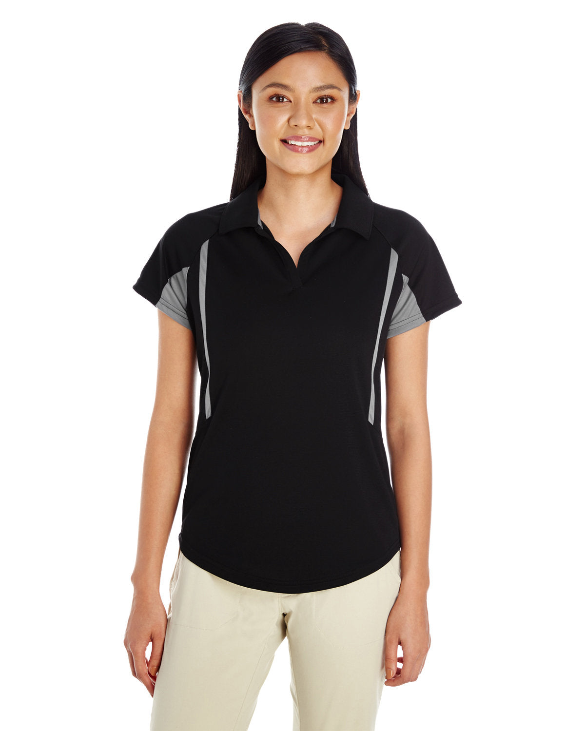 Holloway Ladies' Avenger Polo 222730 BLACK/ GRAPHITE