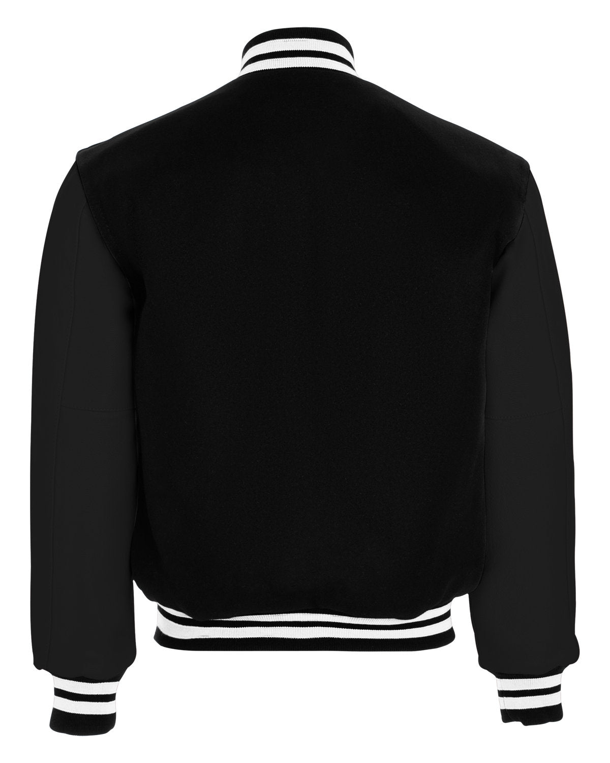 Holloway Adult Varsity Jacket 224183 BLACK/ BLCK/ WHT