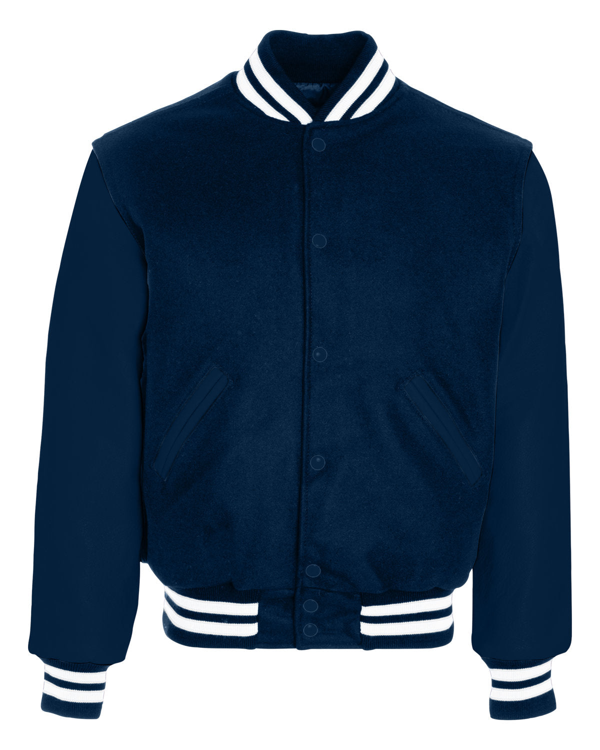 Holloway Adult Varsity Jacket 224183 D NV/ D NV/ WHT