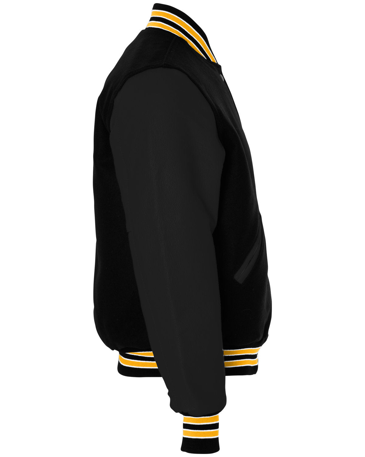 Holloway Adult Varsity Jacket 224183 BLACK/ LT GOLD