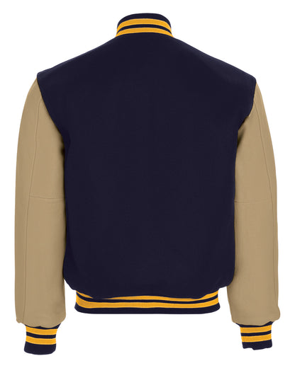 Holloway Adult Varsity Jacket 224183 D NV/ CRM/ L GLD