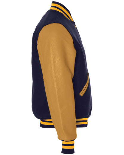 Holloway Adult Varsity Jacket 224183 D NV/ L GD/ L GD