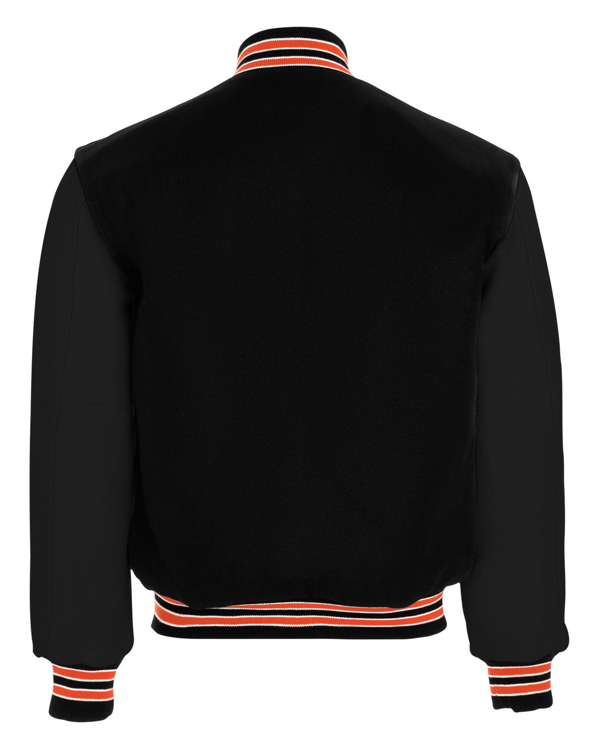 Holloway Adult Varsity Jacket 224183 BLK/ BRNT ORANGE