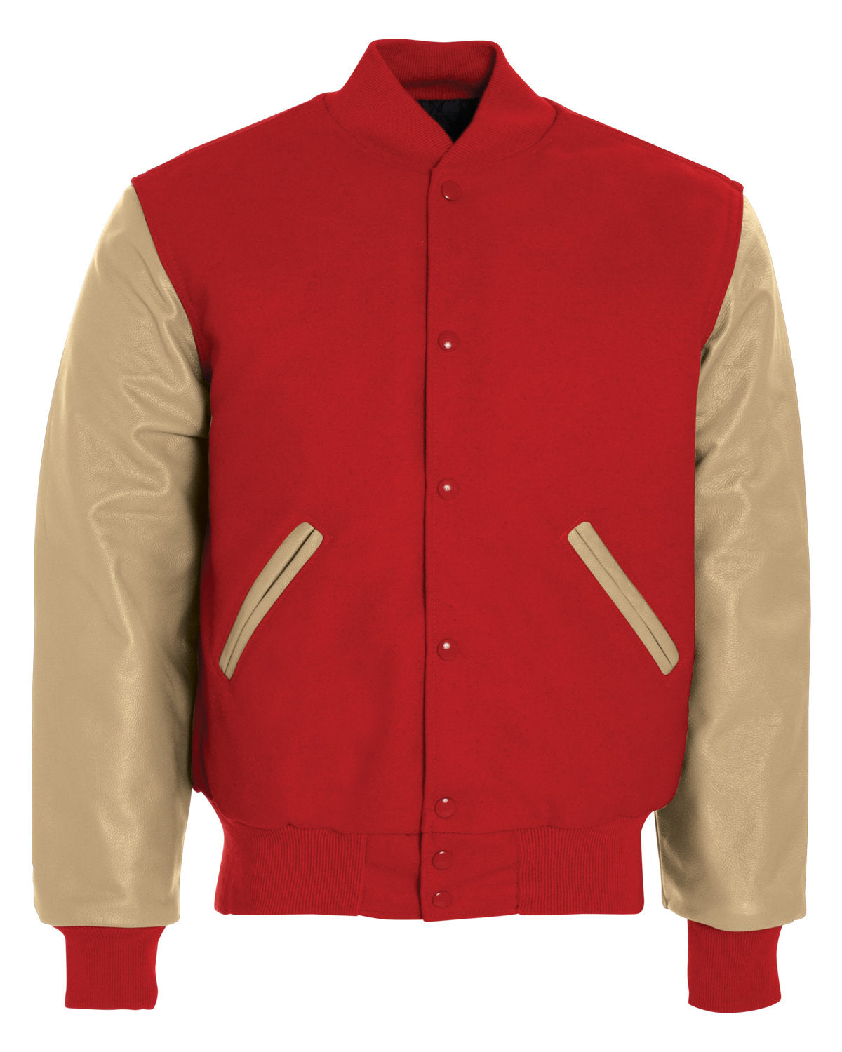 Holloway Adult Varsity Jacket 224183 SCARLET/ CREAM