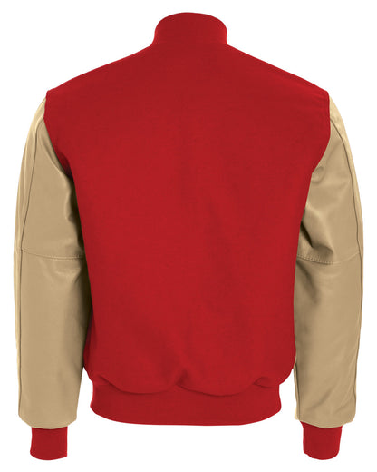 Holloway Adult Varsity Jacket 224183 SCARLET/ CREAM