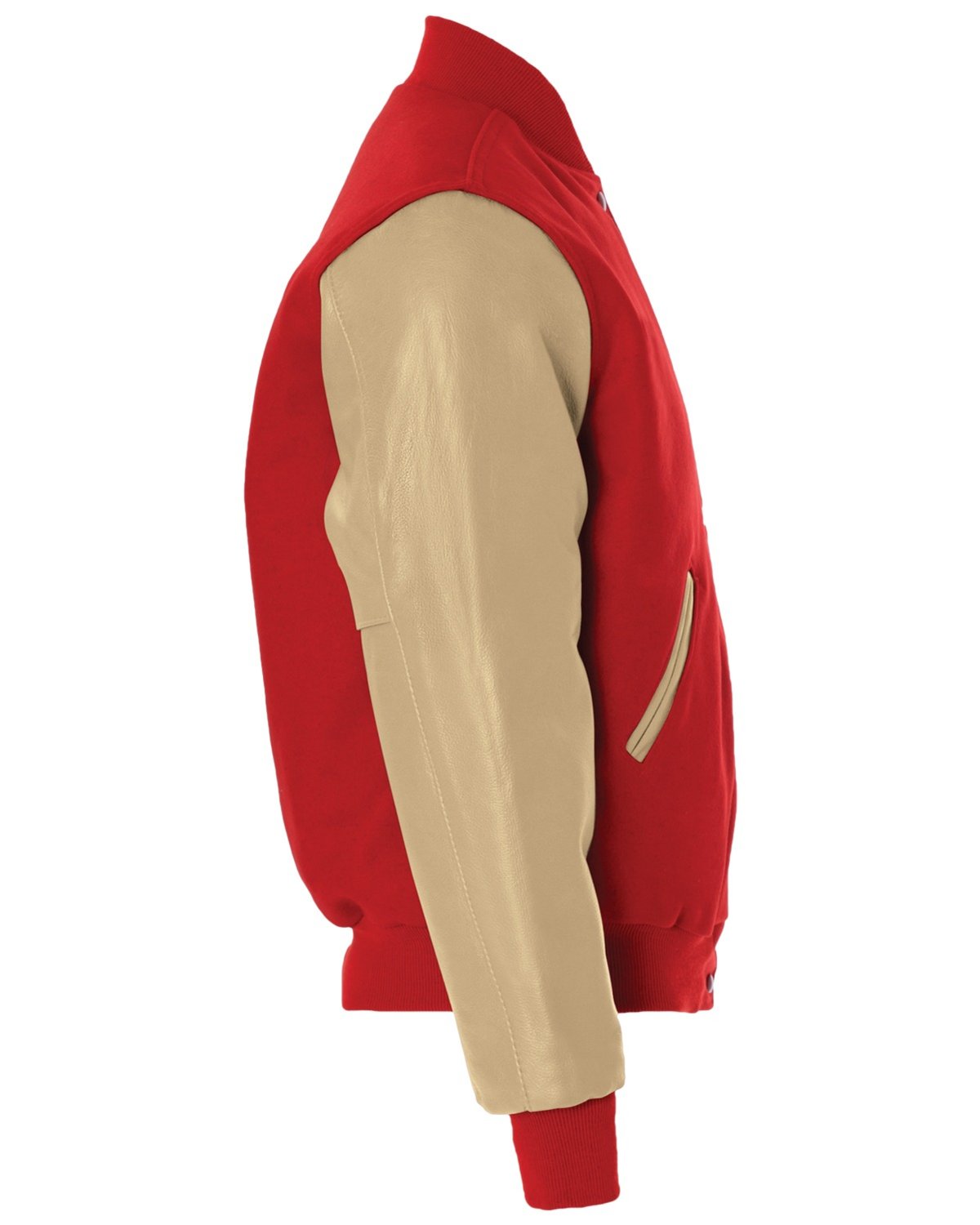 Holloway Adult Varsity Jacket 224183 SCARLET/ CREAM